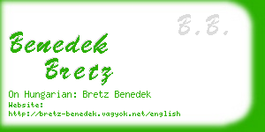benedek bretz business card
